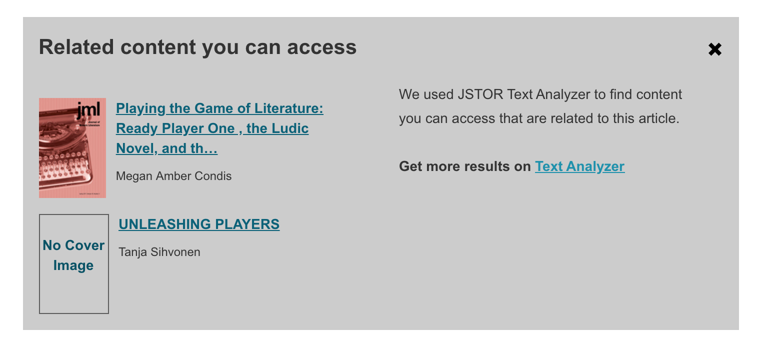 JSTOR Text Analyzer Theoreti.ca